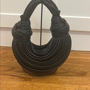 Stylish Black Woven Handbag never used.